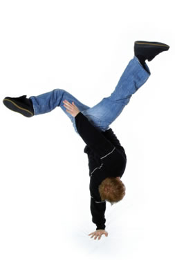 breakdancing man